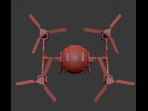 cargo quadcopter sci fi 3d model vray 3D Model