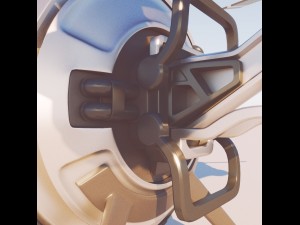 cargo quadcopter sci fi 3d model vray 3D Model