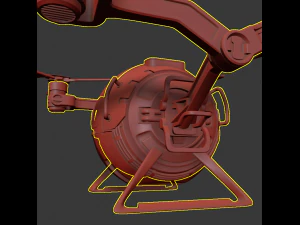 cargo quadcopter sci fi 3d model vray 3D Model