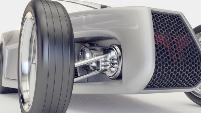 sci fi futuristic car vray 3D Model .c4d .max .obj .3ds .fbx .stl .blend 