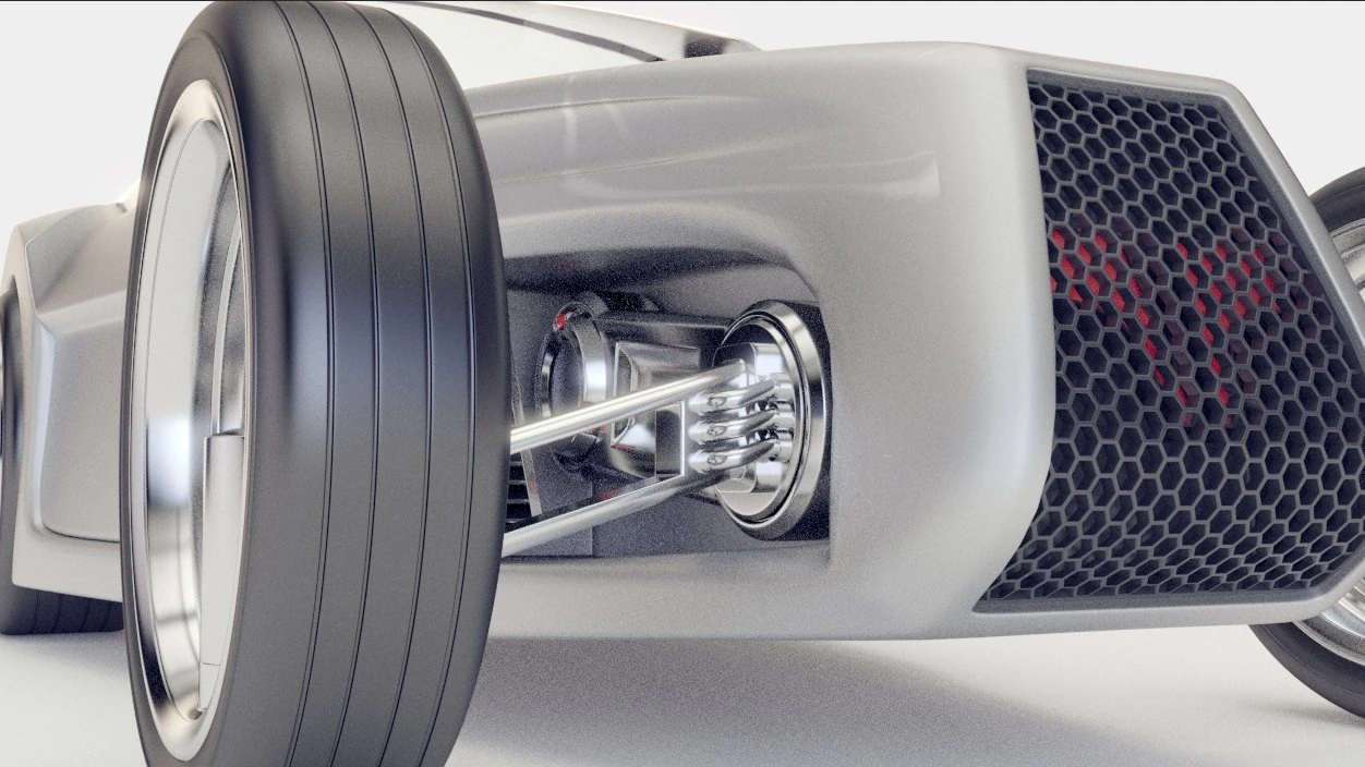 sci fi futuristic car vray 3D Model .c4d .max .obj .3ds .fbx .stl .blend