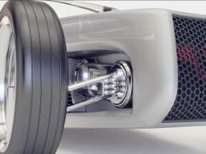 sci fi futuristic car vray 3D-Modell