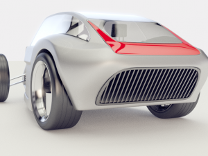 sci fi futuristic car vray 3D Model