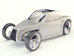 sci fi futuristic car vray 3D Model
