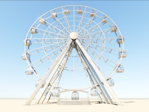 ferris wheel realistic 3d model vray 3D Model