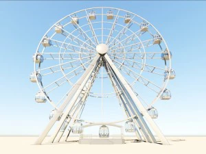 ferris wheel realistic 3d model vray 3D Model
