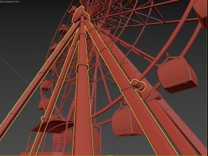 ferris wheel realistic 3d model vray 3D Model