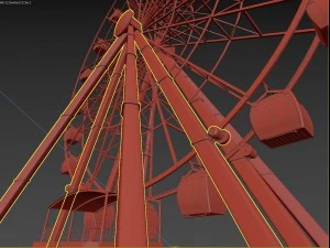 ferris wheel realistic 3d model vray 3D Model