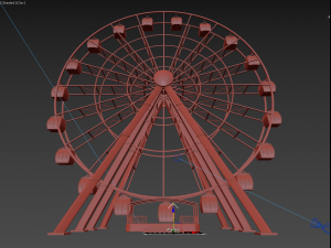 ferris wheel realistic 3d model vray 3D Model