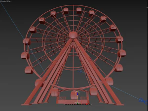 ferris wheel realistic 3d model vray 3D Model