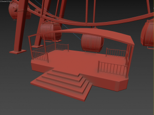 ferris wheel realistic 3d model vray 3D Model