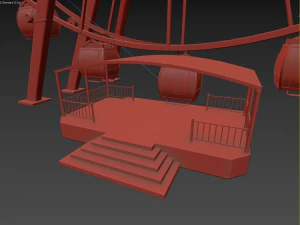 ferris wheel realistic 3d model vray 3D Model