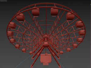 ferris wheel realistic 3d model vray 3D Model