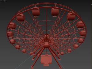 ferris wheel realistic 3d model vray 3D Model