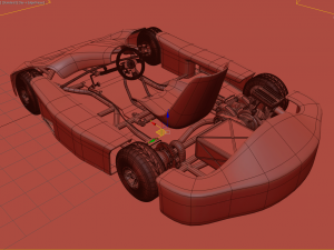 go-kart racing 3d model vray 3D Model