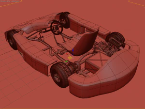 go-kart racing 3d model vray 3D Model