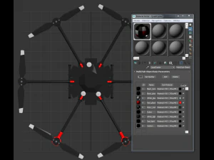 octocopter dji matrice 600 pro vray 3D Model