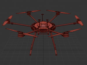 octocopter dji matrice 600 pro vray 3D Model