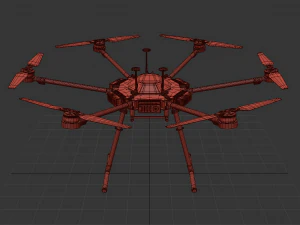 octocopter dji matrice 600 pro vray 3D Model