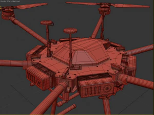 octocopter dji matrice 600 pro vray 3D Model