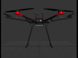 octocopter dji matrice 600 pro vray 3D Model