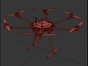 octocopter dji matrice 600 pro vray 3D Model