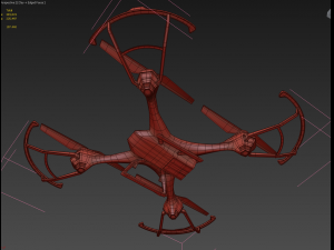 u842 sport racing quadcopter 3d model vray 3D Model