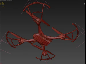 u842 sport racing quadcopter 3d model vray 3D Model