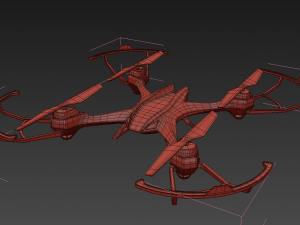 u842 sport racing quadcopter 3d model vray 3D Model