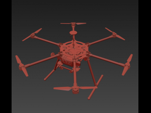 dji s900 drone vray 3d model 3D Model