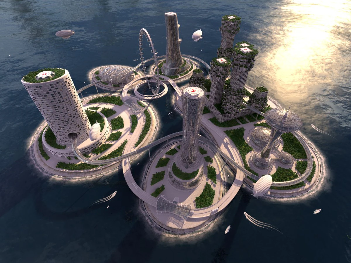 city future and urban traffic 3D Model .c4d .max .obj .3ds .fbx .stl .blend 
