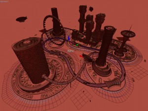 city future and urban traffic Modello 3D