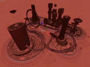 city future and urban traffic 3D Model