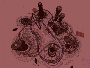 city future and urban traffic Modello 3D