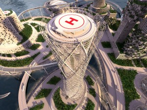 city future and urban traffic Modello 3D