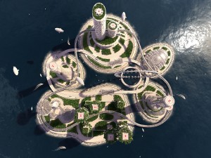 city future and urban traffic Modello 3D