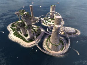 city future and urban traffic 3D Model