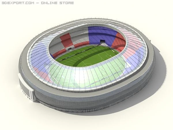 soccer stadium 3D Model .c4d .max .obj .3ds .fbx .stl .blend 
