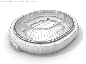 soccer stadium 3D 模型
