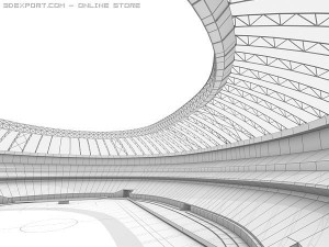 soccer stadium 3D 模型