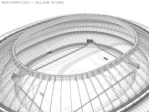 soccer stadium 3D 模型