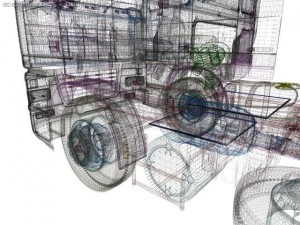 daf 95 xf truck 3D Model