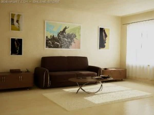 部屋モダンクラス 3Dモデル