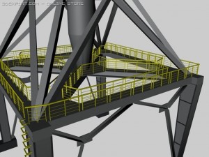 dockside crane 3D 모델