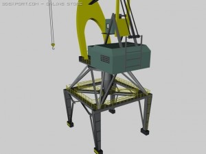 dockside crane 3D 모델