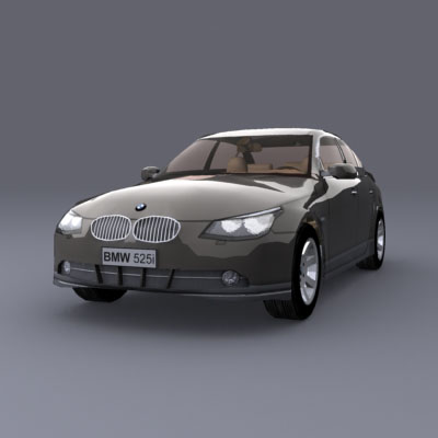 bmw 525i 3D Модель .c4d .max .obj .3ds .fbx .stl .blend 