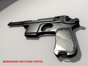 bergmann pistol 3D Модель