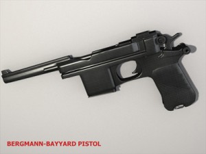 bergmann pistol 3D Модель