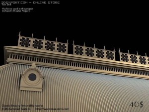 classic beauty detailed fence 3D मॉडल