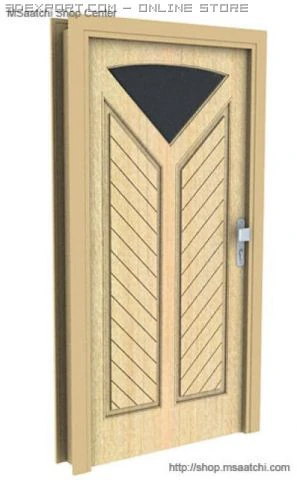 woody door 3D Model .c4d .max .obj .3ds .fbx .stl .blend